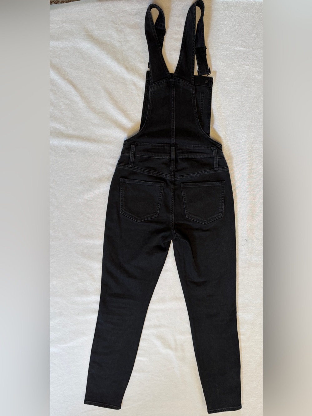 Madewell Black Denim Overalls Womens Size 24 XS Stretch Skinny Bib Pants - Picture 3 of 9